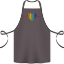 LGBT Gay Pulse Heart Gay Pride Awareness Cotton Apron 100% Organic Dark Grey
