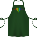 LGBT Gay Pulse Heart Gay Pride Awareness Cotton Apron 100% Organic Forest Green