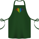 LGBT Gay Pulse Heart Gay Pride Awareness Cotton Apron 100% Organic Forest Green