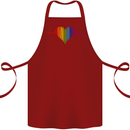 LGBT Gay Pulse Heart Gay Pride Awareness Cotton Apron 100% Organic Maroon