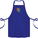 LGBT Gay Pulse Heart Gay Pride Awareness Cotton Apron 100% Organic Royal Blue