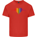 LGBT Gay Pulse Heart Gay Pride Awareness Mens Cotton T-Shirt Tee Top Red