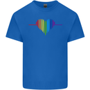 LGBT Gay Pulse Heart Gay Pride Awareness Mens Cotton T-Shirt Tee Top Royal Blue