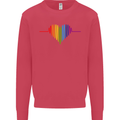 LGBT Gay Pulse Heart Gay Pride Awareness Mens Sweatshirt Jumper Heliconia