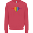 LGBT Gay Pulse Heart Gay Pride Awareness Mens Sweatshirt Jumper Heliconia