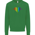 LGBT Gay Pulse Heart Gay Pride Awareness Mens Sweatshirt Jumper Irish Green