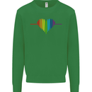 LGBT Gay Pulse Heart Gay Pride Awareness Mens Sweatshirt Jumper Irish Green