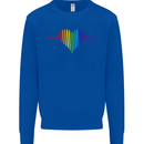 LGBT Gay Pulse Heart Gay Pride Awareness Mens Sweatshirt Jumper Royal Blue