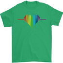 LGBT Gay Pulse Heart Gay Pride Awareness Mens T-Shirt Cotton Gildan Irish Green