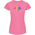 LGBT Gay Pulse Heart Gay Pride Awareness Womens Petite Cut T-Shirt Azalea
