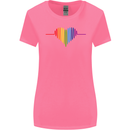 LGBT Gay Pulse Heart Gay Pride Awareness Womens Wider Cut T-Shirt Azalea