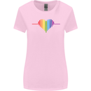 LGBT Gay Pulse Heart Gay Pride Awareness Womens Wider Cut T-Shirt Light Pink