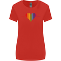 LGBT Gay Pulse Heart Gay Pride Awareness Womens Wider Cut T-Shirt Red