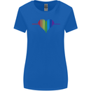 LGBT Gay Pulse Heart Gay Pride Awareness Womens Wider Cut T-Shirt Royal Blue