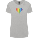 LGBT Gay Pulse Heart Gay Pride Awareness Womens Wider Cut T-Shirt Sports Grey