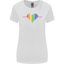 LGBT Gay Pulse Heart Gay Pride Awareness Womens Wider Cut T-Shirt White