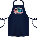 LGBT Happy Purride Funny Gay Cats Cotton Apron 100% Organic Navy Blue