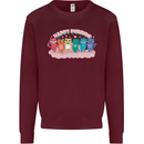 LGBT Happy Purride Funny Gay Cats Kids Sweatshirt Jumper Maroon