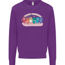 LGBT Happy Purride Funny Gay Cats Kids Sweatshirt Jumper Purple
