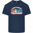 LGBT Happy Purride Funny Gay Cats Kids T-Shirt Childrens Navy Blue