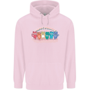 LGBT Happy Purride Funny Gay Cats Mens 80% Cotton Hoodie Light Pink