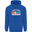 LGBT Happy Purride Funny Gay Cats Mens 80% Cotton Hoodie Royal Blue