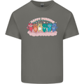 LGBT Happy Purride Funny Gay Cats Mens Cotton T-Shirt Tee Top Charcoal