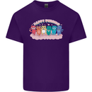 LGBT Happy Purride Funny Gay Cats Mens Cotton T-Shirt Tee Top Purple