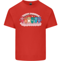 LGBT Happy Purride Funny Gay Cats Mens Cotton T-Shirt Tee Top Red
