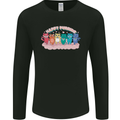 LGBT Happy Purride Funny Gay Cats Mens Long Sleeve T-Shirt Black