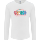 LGBT Happy Purride Funny Gay Cats Mens Long Sleeve T-Shirt White