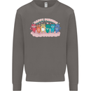 LGBT Happy Purride Funny Gay Cats Mens Sweatshirt Jumper Charcoal