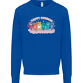 LGBT Happy Purride Funny Gay Cats Mens Sweatshirt Jumper Royal Blue