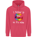 LGBT I Licked it So It's Mine Gay Pride Day Childrens Kids Hoodie Heliconia