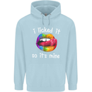 LGBT I Licked it So It's Mine Gay Pride Day Childrens Kids Hoodie Light Blue