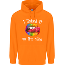 LGBT I Licked it So It's Mine Gay Pride Day Childrens Kids Hoodie Orange