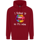 LGBT I Licked it So It's Mine Gay Pride Day Childrens Kids Hoodie Red