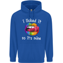 LGBT I Licked it So It's Mine Gay Pride Day Childrens Kids Hoodie Royal Blue