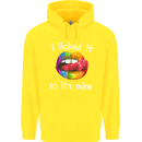 LGBT I Licked it So It's Mine Gay Pride Day Childrens Kids Hoodie Yellow