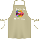 LGBT I Licked it So It's Mine Gay Pride Day Cotton Apron 100% Organic Khaki