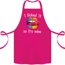 LGBT I Licked it So It's Mine Gay Pride Day Cotton Apron 100% Organic Pink
