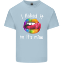LGBT I Licked it So It's Mine Gay Pride Day Kids T-Shirt Childrens Light Blue