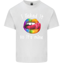 LGBT I Licked it So It's Mine Gay Pride Day Kids T-Shirt Childrens White