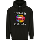 LGBT I Licked it So It's Mine Gay Pride Day Mens 80% Cotton Hoodie Black
