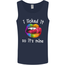 LGBT I Licked it So It's Mine Gay Pride Day Mens Vest Tank Top Navy Blue