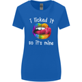 LGBT I Licked it So It's Mine Gay Pride Day Womens Wider Cut T-Shirt Royal Blue