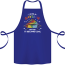 LGBT I Was a Gaysian Before it Came Cool Cotton Apron 100% Organic Royal Blue