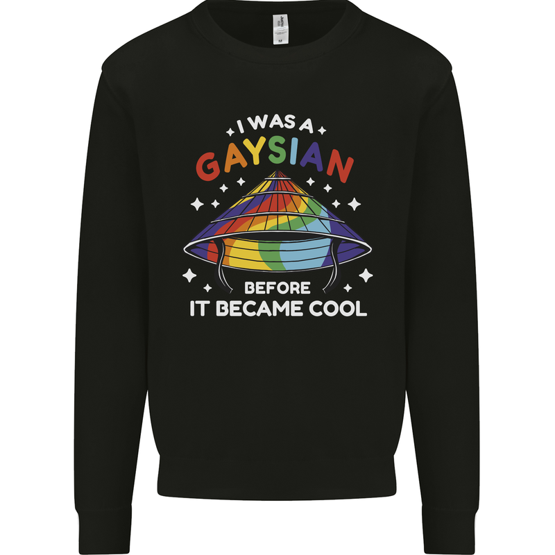 LGBT I Was a Gaysian Before it Came Cool Kids Sweatshirt Jumper Black