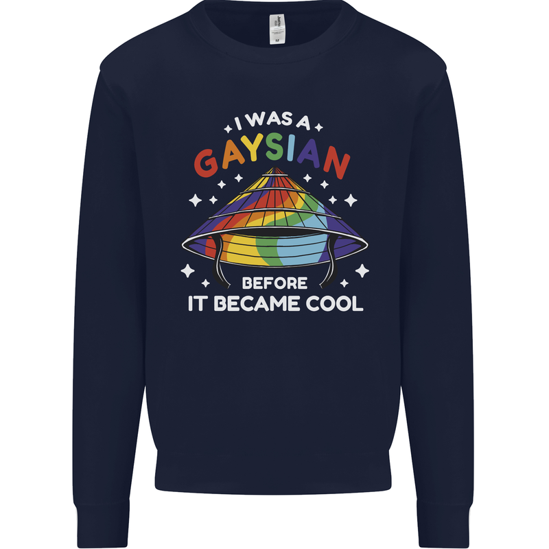 LGBT I Was a Gaysian Before it Came Cool Kids Sweatshirt Jumper Navy Blue