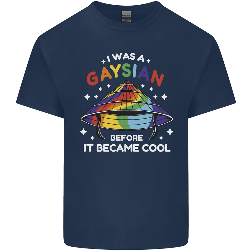 LGBT I Was a Gaysian Before it Came Cool Kids T-Shirt Childrens Navy Blue